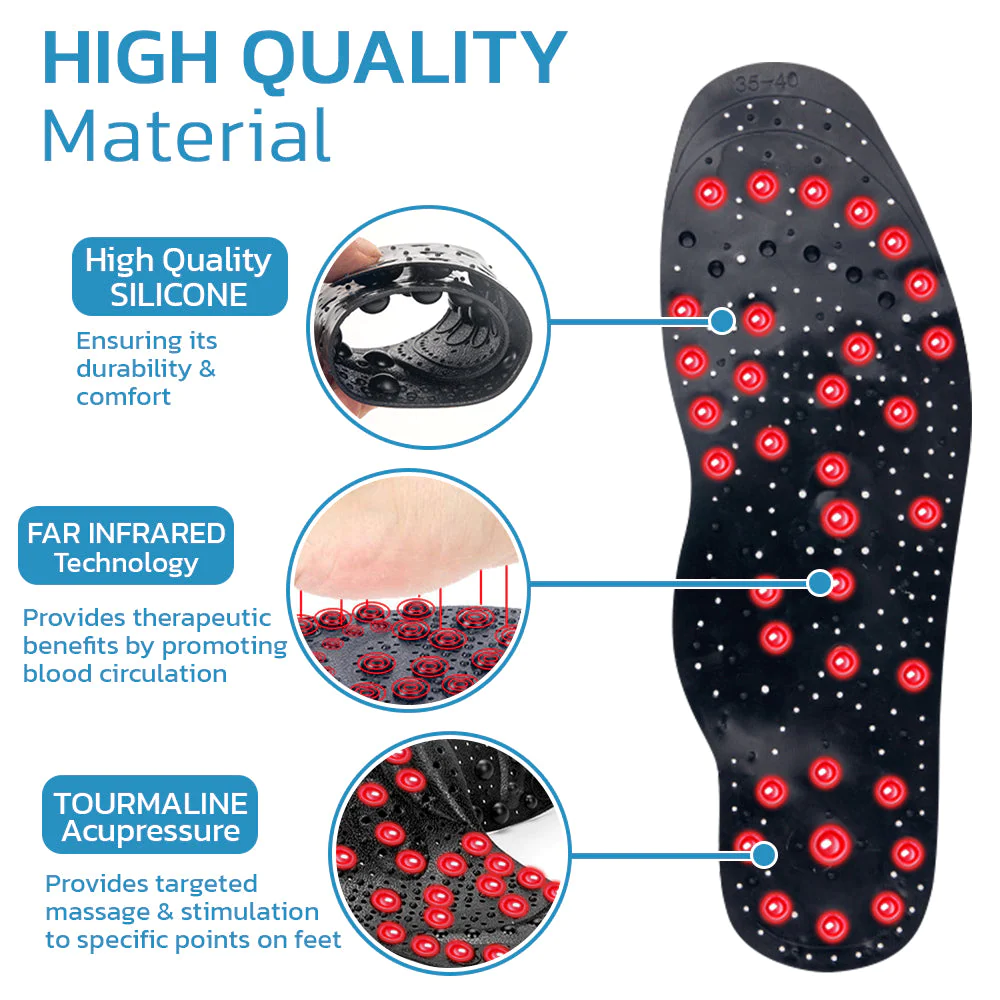 TourmaRelax TitanVein Far Infrared Acupressure Insoles