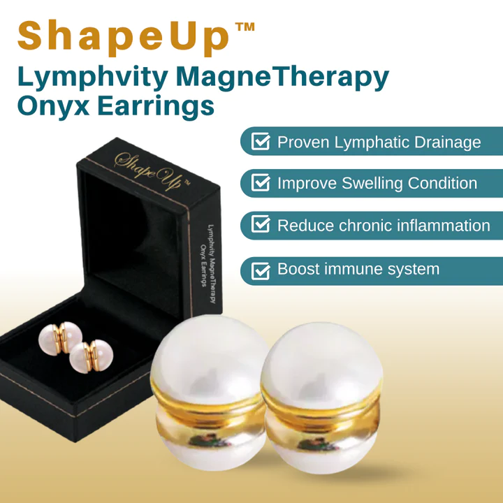 ShapeUp Lymphvity MagneTherapy Onyx Earrings