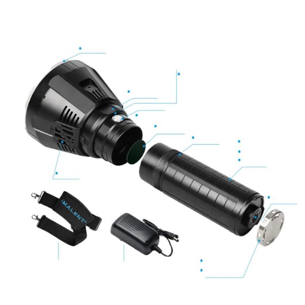 100000 Lumens High Power LED Waterproof Flashlight