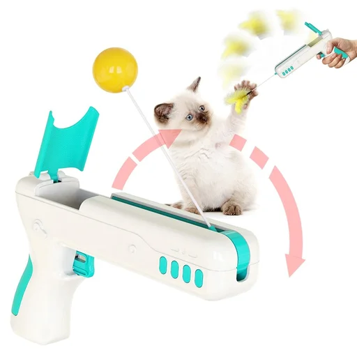 Interactive Cat Teaser Feather Wand