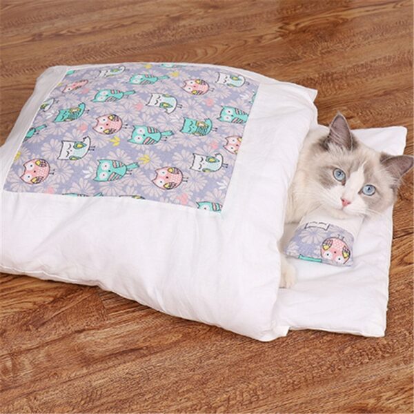 Cat Sleeping Bag With Removable Pillow