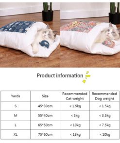 Cat Sleeping Bag With Removable Pillow