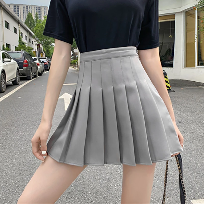 Sexy Korean Teenager High Waist Plaid Skirts