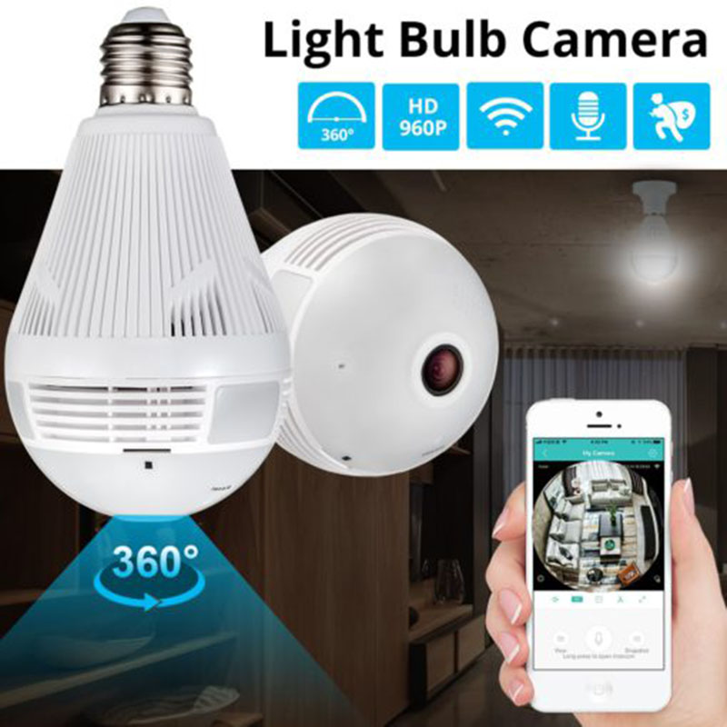 360-Degree Wireless Bulb Camera