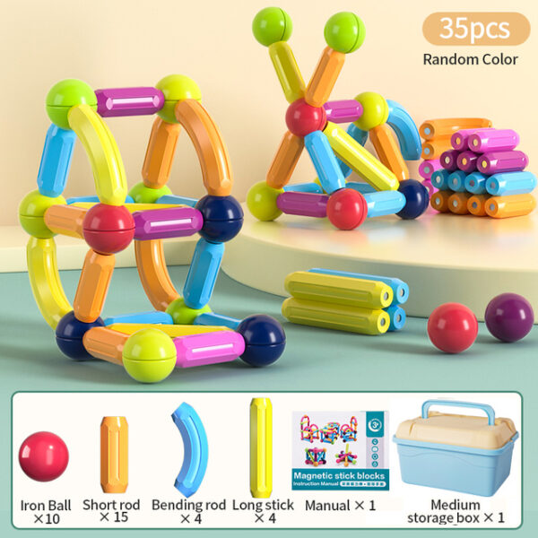 Magnetic Construction Stick Building Blocks Set