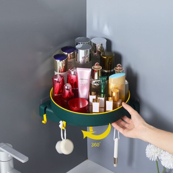 Mount free Rotatable Bathroom Organizing Rack