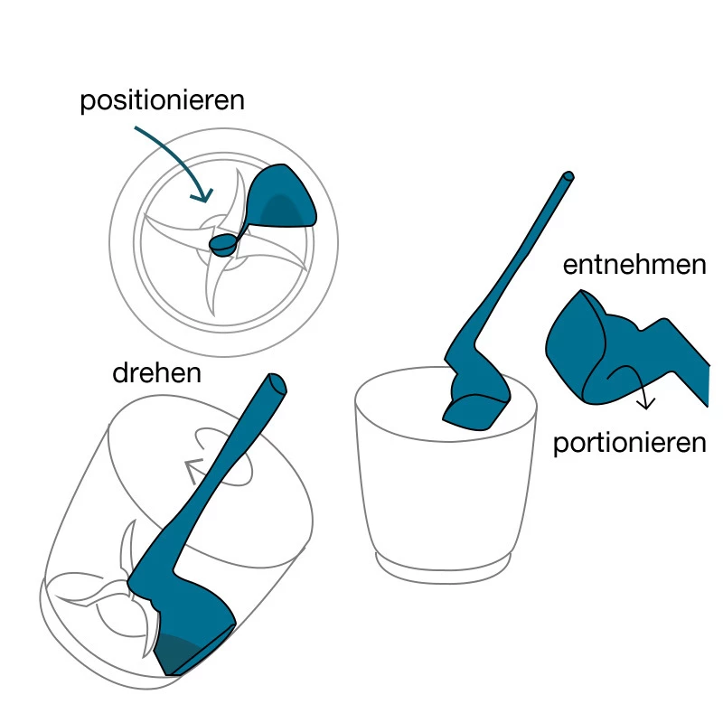 Dynamixx Rotating Spatula For Removing Portioning Food