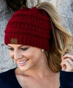 Soft Knit Ponytail Beanie