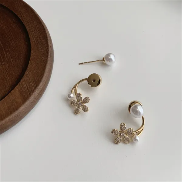 Elegant Flower Stud Earrings