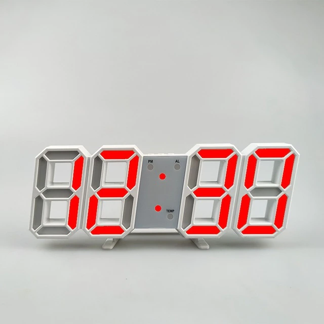 3D Modern Digital Led Wall Clock