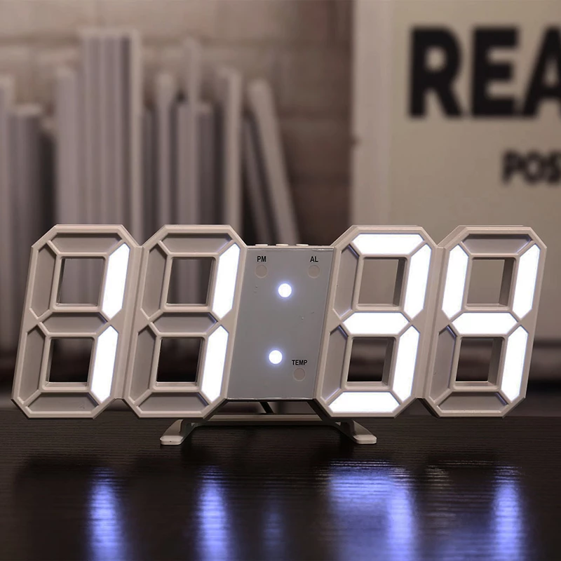 3D Modern Digital Led Wall Clock