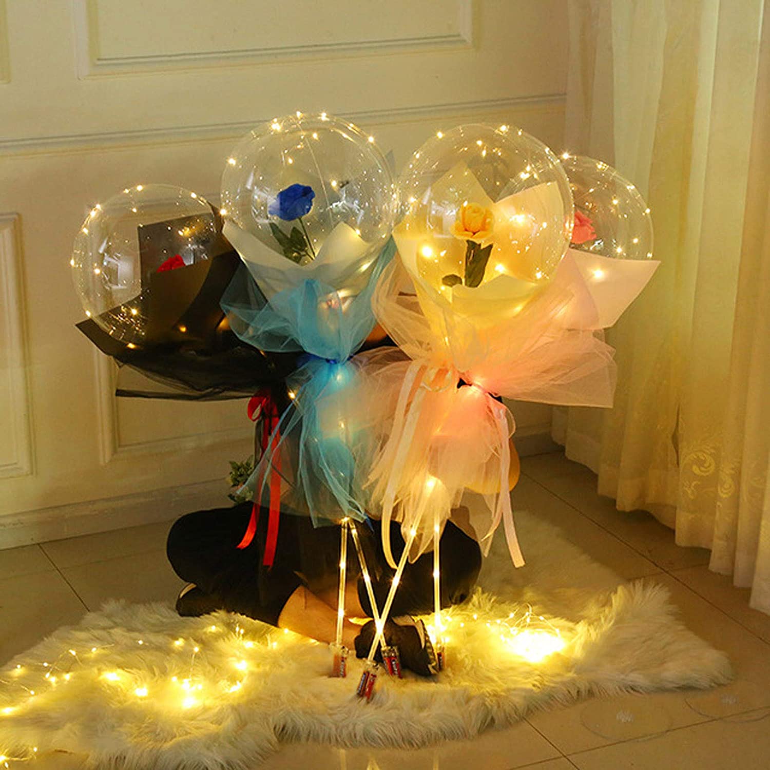 Led Balloon Rose Bouquet