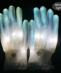 Halloween LED Light Up Skeleton Hand Gloves