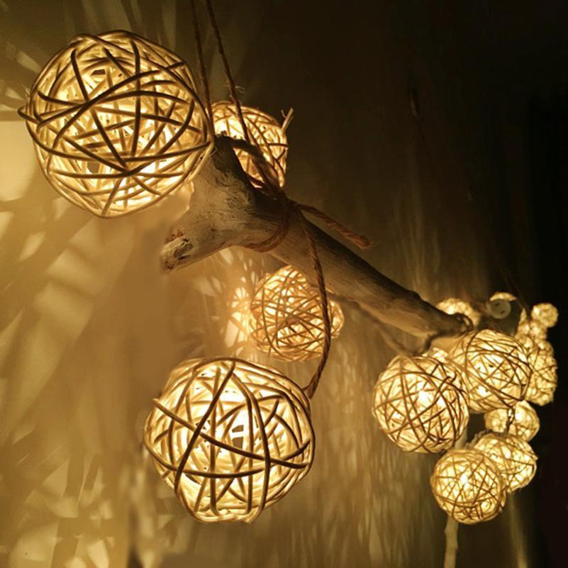 LED Gold Ball String Lights