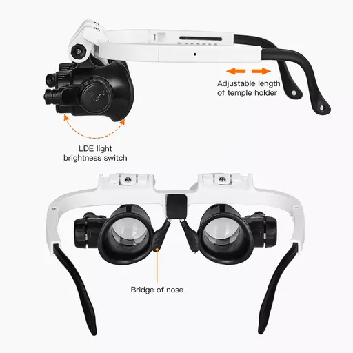 LED Glasses Magnifier 8x 15x 23x