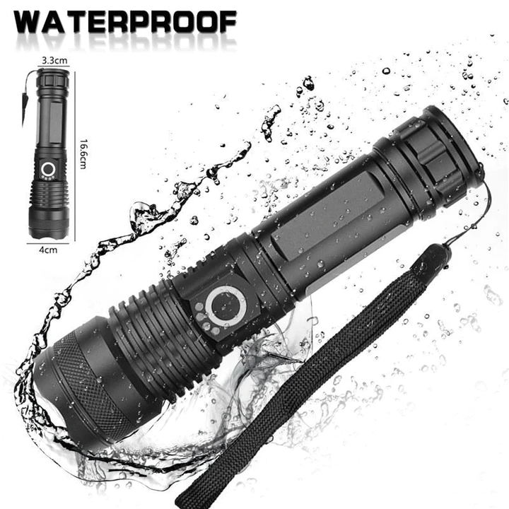 LED Rechargeable Tactical Laser Flashlight 90000 High Lumens