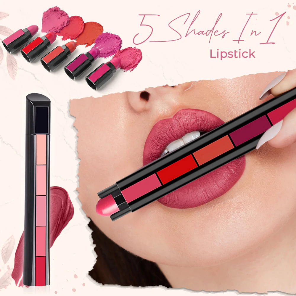 5 Color Velvet Matte Compact Lipstick