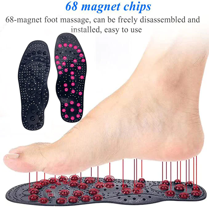 Softsole Far infrared Tourmaline Acupressure Massage Foot Pain Relief Orthotic Insoles