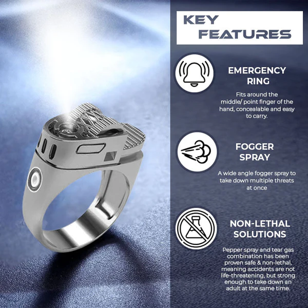 Oveallgo Defense Pepper Spray Survival Ring