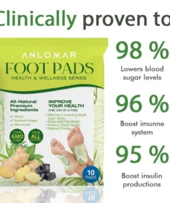 ANLOMARE Blood Sugar Reducing Body Detox Footbed