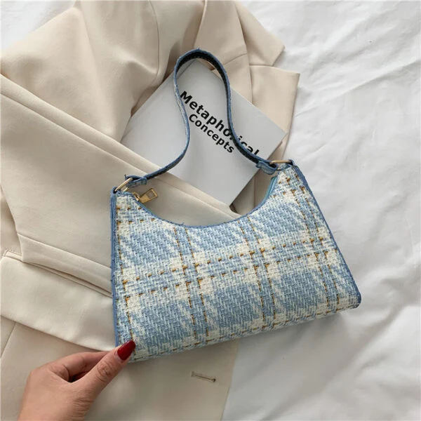 Simple And Stylish Plaid Bag