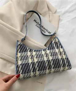 Simple And Stylish Plaid Bag