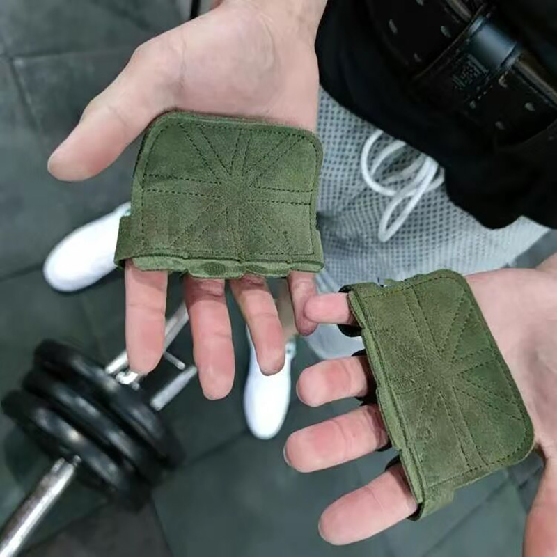 Leather Weight Lifting Training Gloves