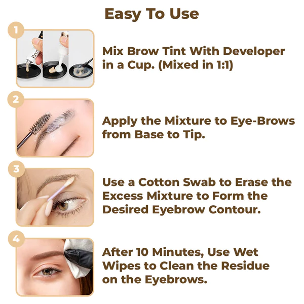 flysmus BrowBliss Semi-Permanent Eyebrow Tinting Kit