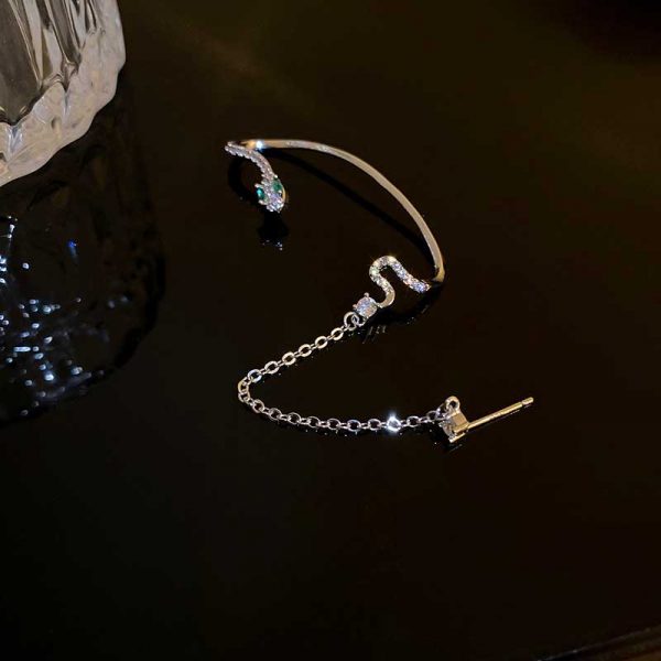 Snake Earrings with Diamonds