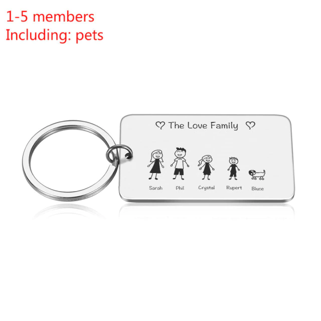 Personalized Family Name Keychain