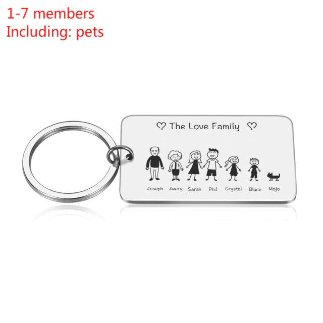 Personalized Family Name Keychain