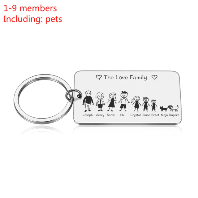 Personalized Family Name Keychain