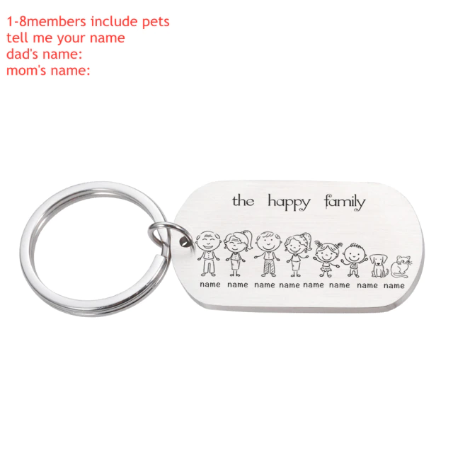 Personalized Family Name Keychain