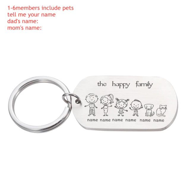 Personalized Family Name Keychain