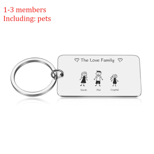 Personalized Family Name Keychain