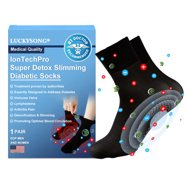 LuckySongŽ IonTechPro Super Detox Slimming Diabetic Socks