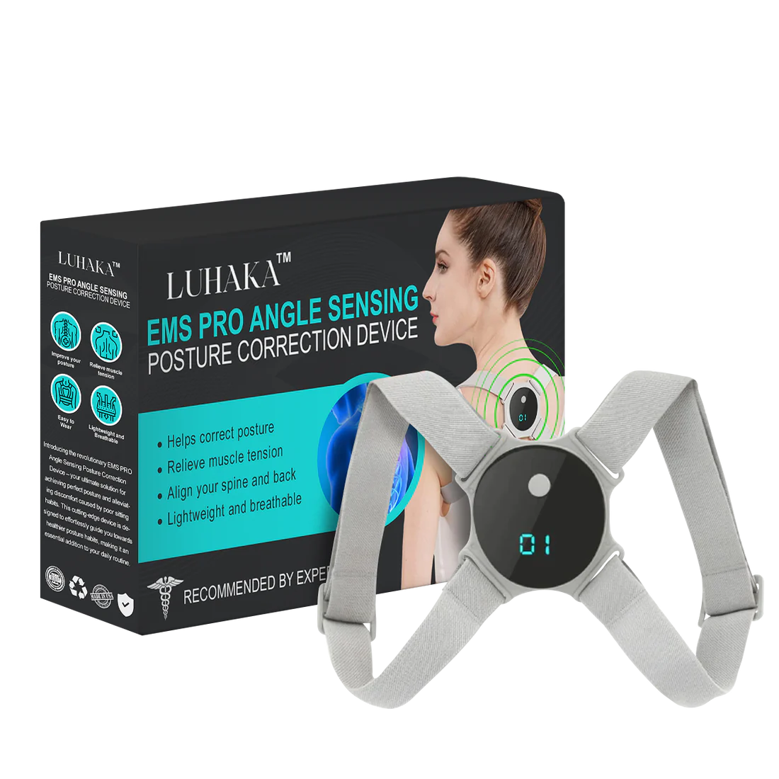 Luhaka EMS PRO Angle Sensing Posture Correction Device