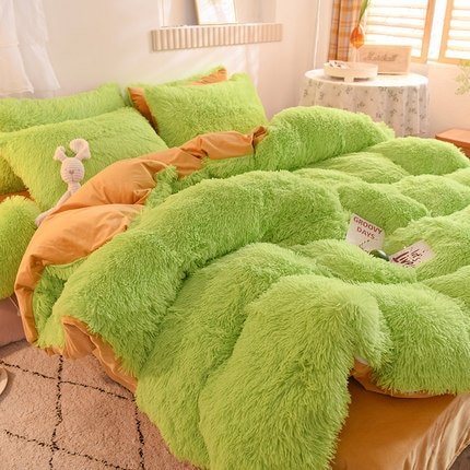 Colorful Fluffy Bedding Set