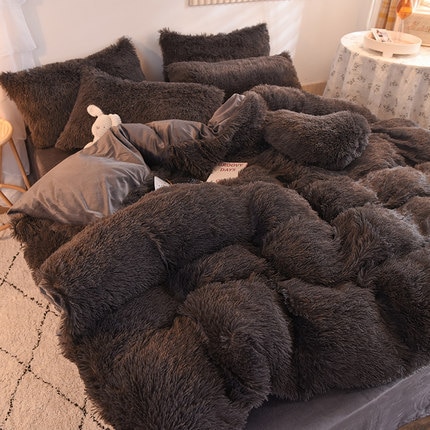 Colorful Fluffy Bedding Set