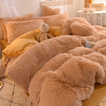 Colorful Fluffy Bedding Set