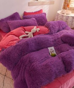 Colorful Fluffy Bedding Set