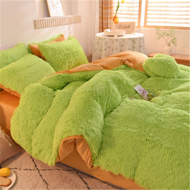 Colorful Fluffy Bedding Set