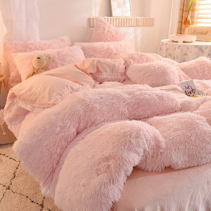 Colorful Fluffy Bedding Set