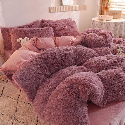 Colorful Fluffy Bedding Set