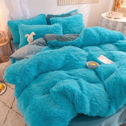 Colorful Fluffy Bedding Set