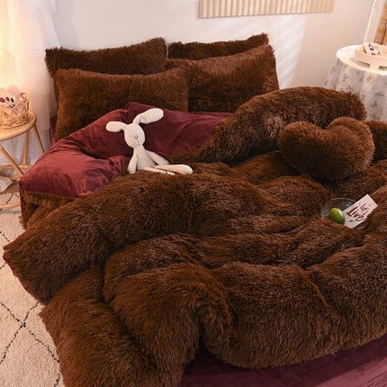 Colorful Fluffy Bedding Set