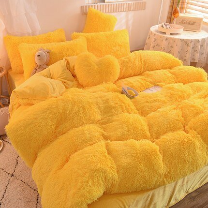 Colorful Fluffy Bedding Set