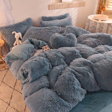 Colorful Fluffy Bedding Set