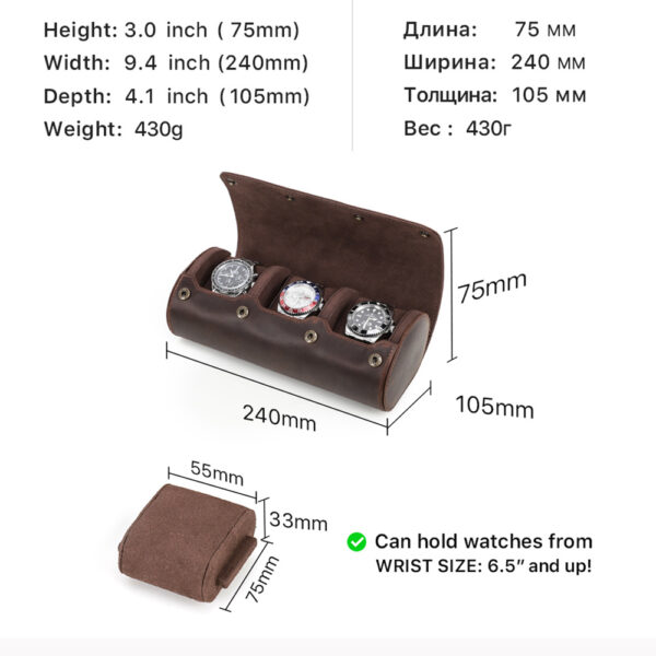 Luxury Leather Watch Holder Case