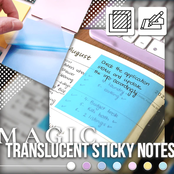 Oveallgo PRO Waterproof Translucent Sticky Notes